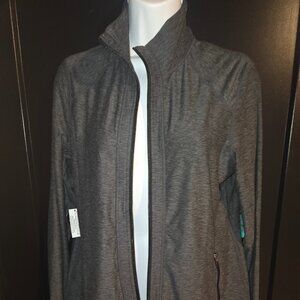 Lularoe Bold Jacket Grey & Black Sz L NWT